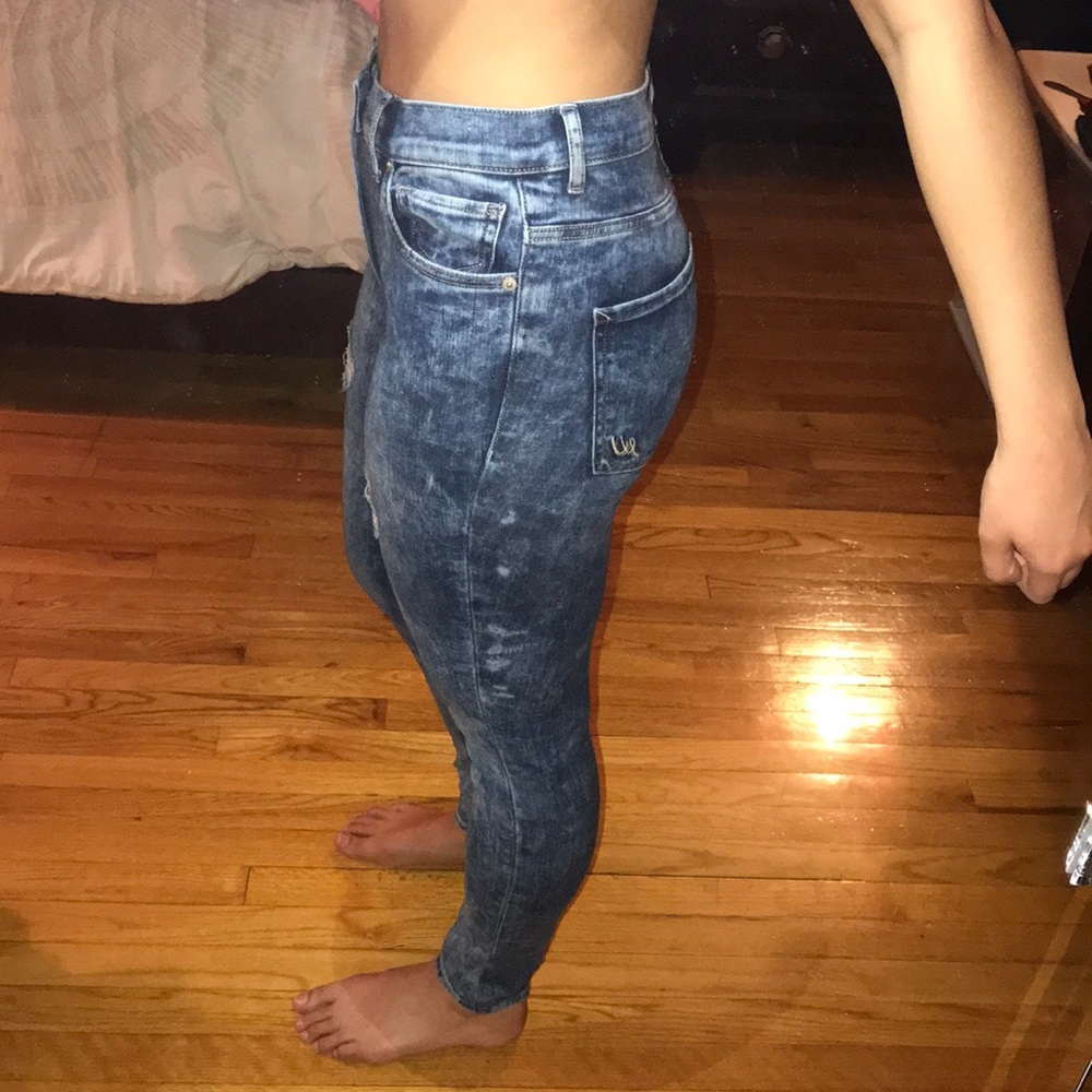Express Legging Jeans High Rise Washed Design - Picture 3 of 6